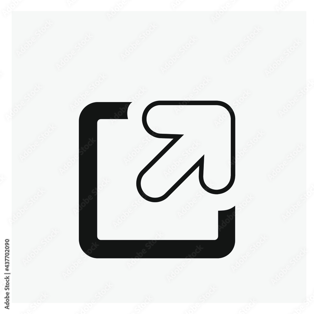 Poster upload vector icon. editable stroke. symbol in line art style for design, presentation, website or a