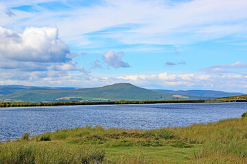 Pen-ffordd-goch pond in Monmouthshire, Wales