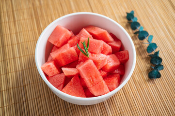 Red watermelon, watermelon slice, fresh fruit