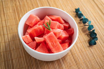 Red watermelon, watermelon slice, fresh fruit