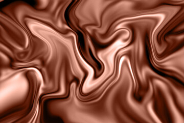 Beautiful smooth elegant wavy gold satin silk luxury cloth fabric texture, abstract background design. Copy space.