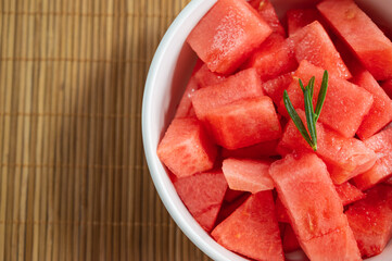 Red watermelon, watermelon slice, fresh fruit