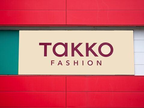 Bucharest, Romania - 05.01.2021: Takko Fashion retail clothing company logo and store in Bucharest, Romania.