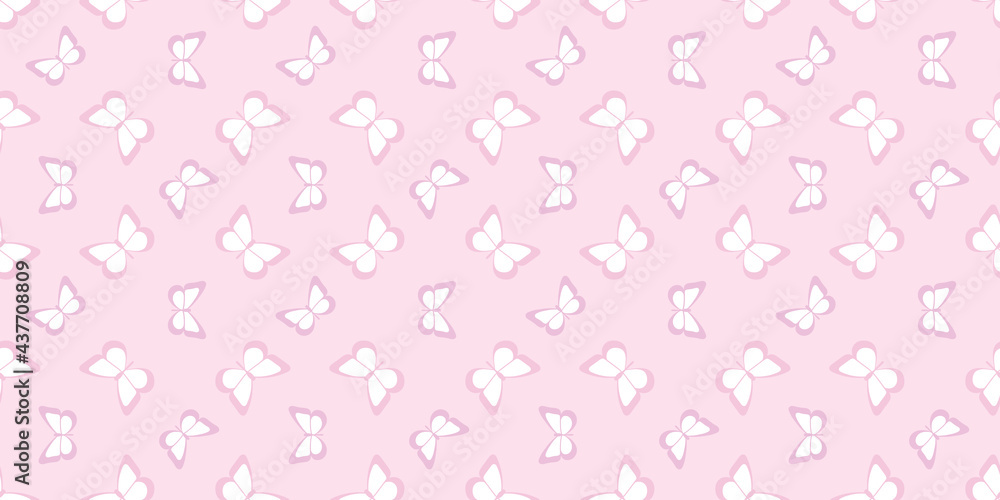 Poster Butterfly seamless repeat pattern background