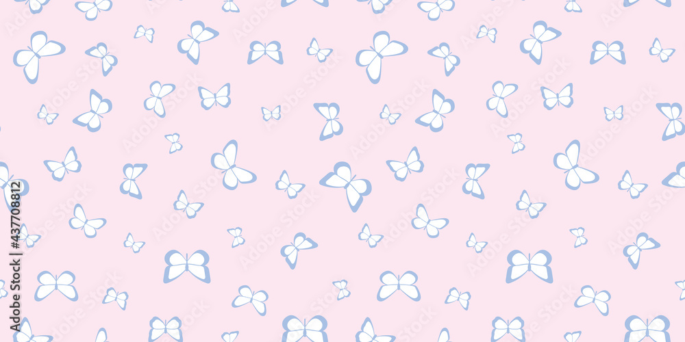 Poster butterfly seamless repeat pattern background