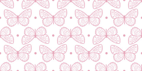 Butterfly seamless repeat pattern background