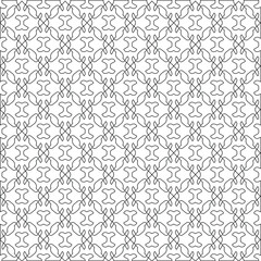 Vector geometric pattern. Repeating elements stylish background abstract ornament for wallpapers and backgrounds. Black and white colors.