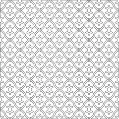 Vector geometric pattern. Repeating elements stylish background abstract ornament for wallpapers and backgrounds. Black and white colors.