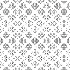 Vector geometric pattern. Repeating elements stylish background abstract ornament for wallpapers and backgrounds. Black and white colors.