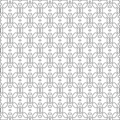 Vector geometric pattern. Repeating elements stylish background abstract ornament for wallpapers and backgrounds. Black and white colors.