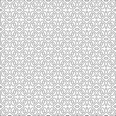 Vector geometric pattern. Repeating elements stylish background abstract ornament for wallpapers and backgrounds. Black and white colors.