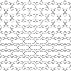 Vector geometric pattern. Repeating elements stylish background abstract ornament for wallpapers and backgrounds. Black and white colors.