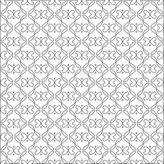 Vector geometric pattern. Repeating elements stylish background abstract ornament for wallpapers and backgrounds. Black and white colors.