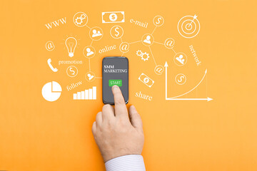 Conceptual photo for SMM marketing