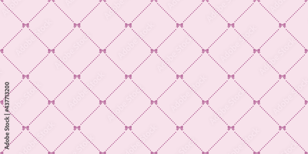 Poster Bow seamless repeat pattern background.