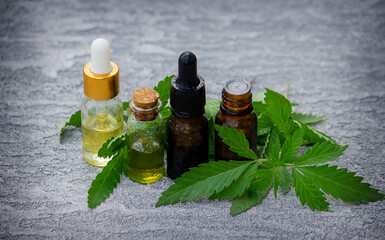 Cannabis herb and leaves for treatment broth, tincture, extract, oil.