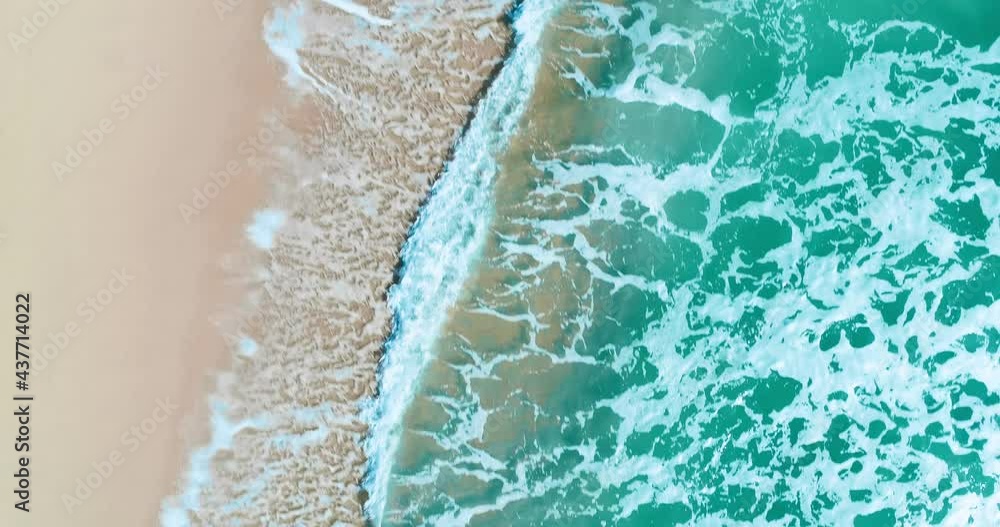 Wall mural aerial view of clear turquoise sea