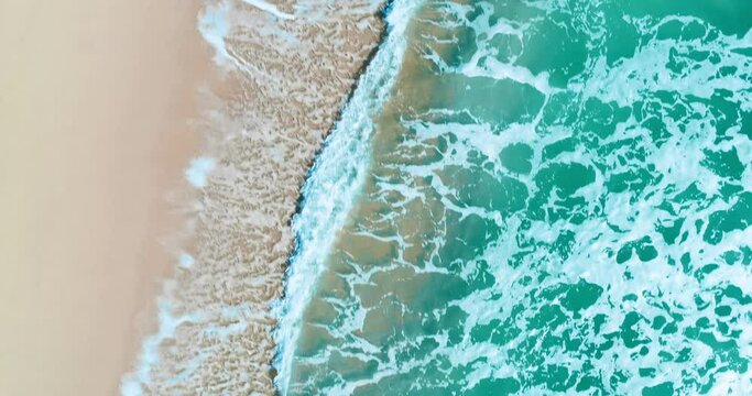 Aerial view of clear turquoise sea