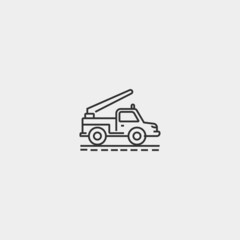 Construction vehicle vector icon illustration sign