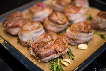 grilled meat with vegetables