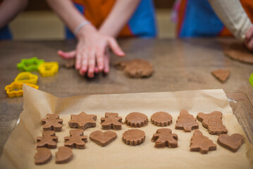 baking christmas cookies