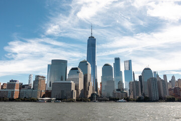 The New York City skyline from the East River side