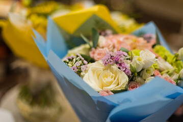 wedding bouquet on the table