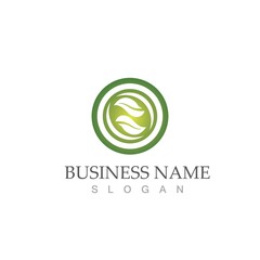 Logos of green Tree leaf ecology