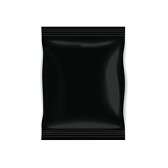 Black Foil Doy Pillow Pack isolated on a white background