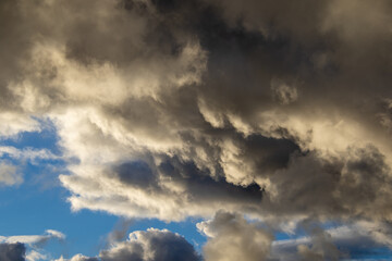 Moody and threatening cloudscape over the Garden Route in South Africa