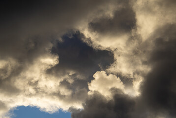 Moody and threatening cloudscape over the Garden Route in South Africa