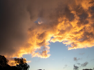 Moody and threatening cloudscape over the Garden Route in South Africa