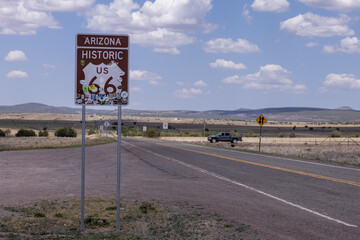 Fototapeta premium Route 66 sign arizona