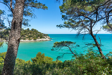 beautiful view of the coast in Gargano National Park