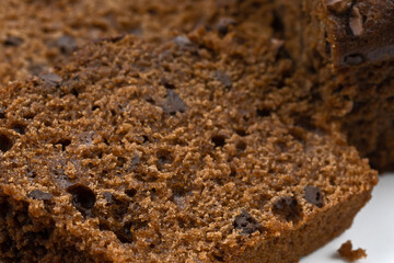 cake au chocolat en gros plan