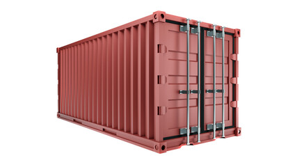 Realistic 3d illustration of freight box container for shipping