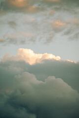 Fototapeta na wymiar Amazing white clouds in blue sky