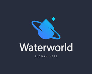 Abstract spin drop geometric colorful gradient logo design template. Minimalistic water, clean, moisture vector sign symbol mark logotype.