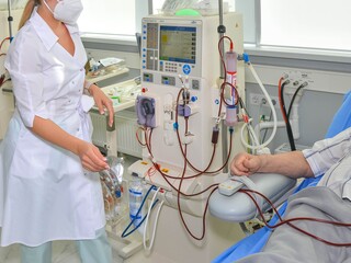 hemodialysis and nephrology, a medical ward for hemodialysis