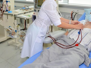hemodialysis and nephrology, a medical ward for hemodialysis 