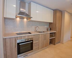 Modern kitchen in a luxury apartment