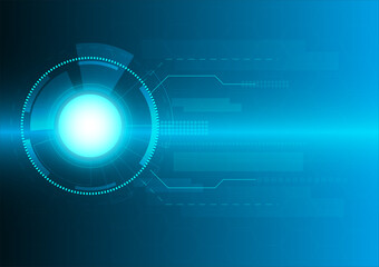 Blue circle technology abstract technology innovation concept vector background and glowing light with some Elements of this image