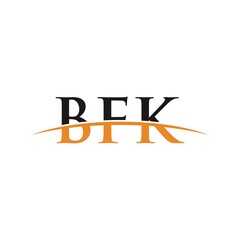 BFK initials swoosh horizon, letter logo designs corporate inspiration