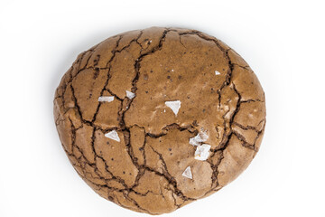 chewy gluten-free chocolate cookie with flakes of sea salt
