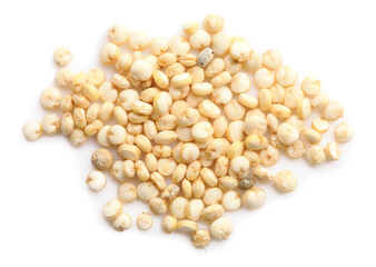 Healthy quinoa on white background