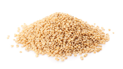 Healthy quinoa on white background