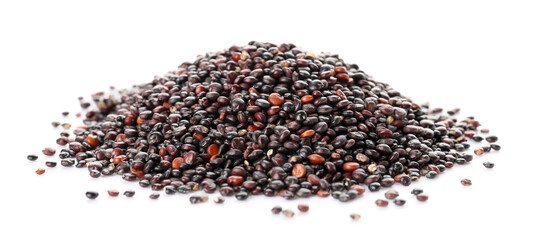 Healthy quinoa on white background