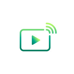 Video, stream and streaming icon
