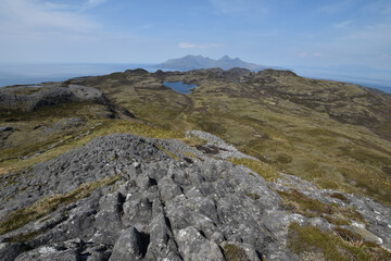 Fototapeta na wymiar The view from An Sgurr the Isle of Eigg the Scottish Highlands