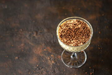 coffee panna cotta with chocolate